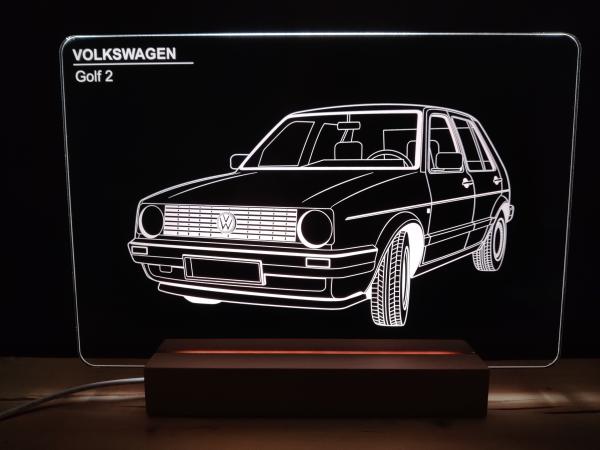 VW Gold 2 LED Schild